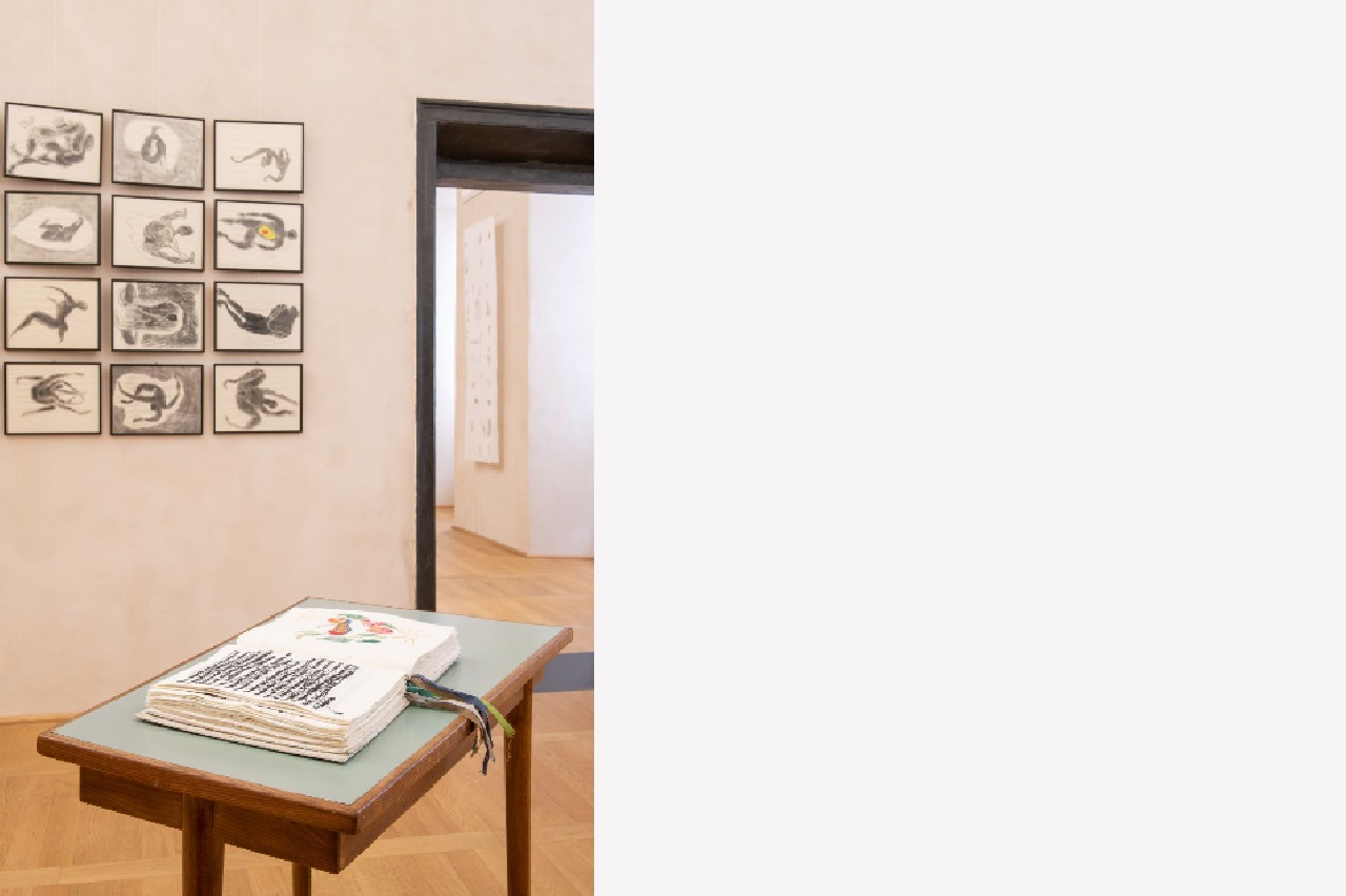 Raziel Perin, Corpi liberi, 2020; Muna Mussie, Punteggiatura, 2018. Foto Anna Positano | Studio Campo